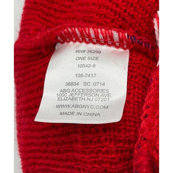 Matching Snowman Knit Scarf & Pom Ribbed Hem Beanie Set With Stars & Fringe OS - Picture 9 of 12